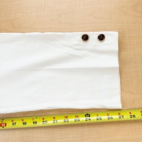 NWT Counterparts Women's Luxe Stretch Pull-on Mid Rise Slim Leg Ivory Pants Sz L - Picture 11 of 11